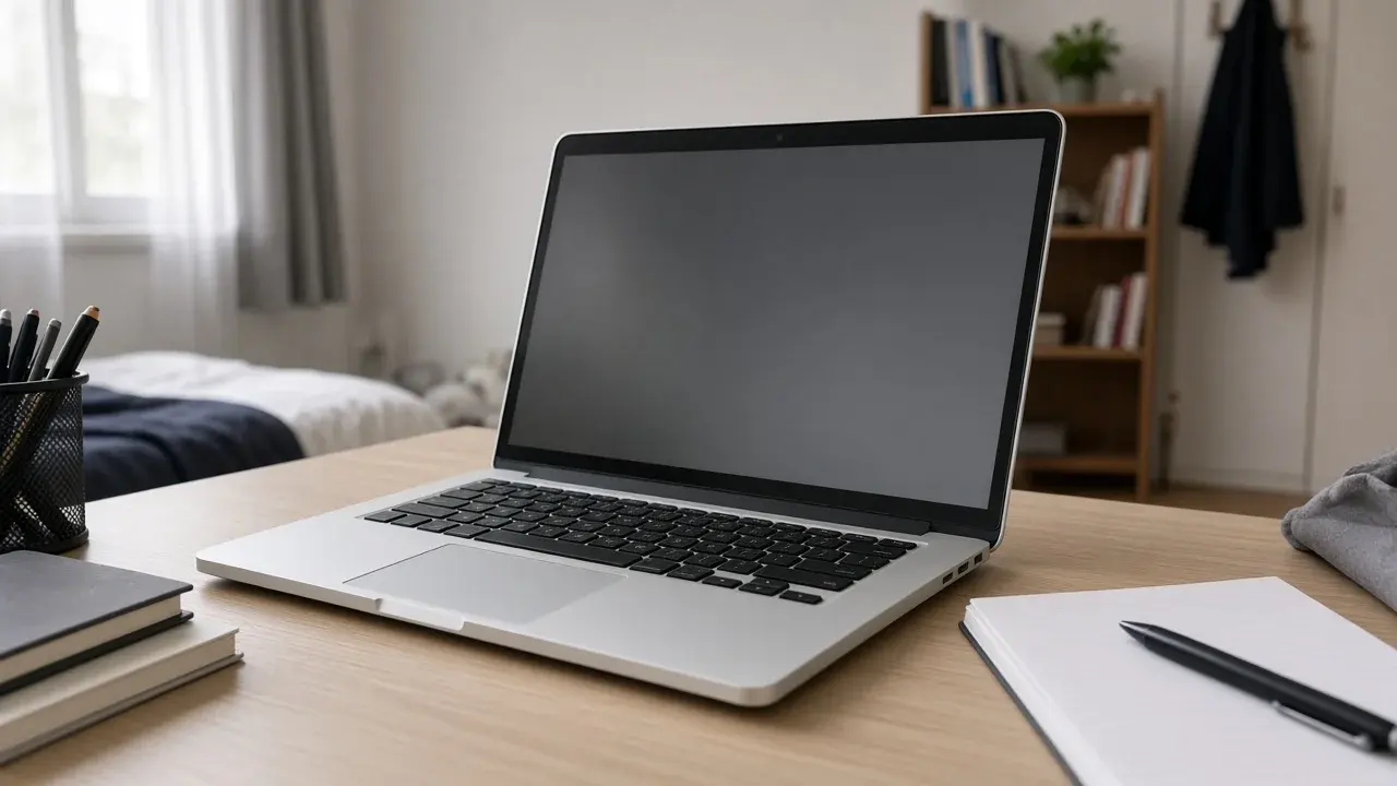 Silver laptop, good condition